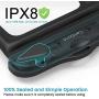 Floatable Waterproof Phone Pouch, Floating Water Proof Cell Phone Case for iPhone Xs Max/XR/X/8/8P/7/6S Galaxy up to 6.5", Lanyard Dry Bag for Snorkeling Pool Beach Kayaking Travel (2 Pack Black)