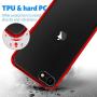 Mkeke Compatible with iPhone SE 2020 Case, iPhone 8 Case, iPhone 7 Case Clear Cases for iPhone SE 2nd Generation, iPhone 8 and iPhone 7-Red