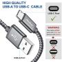 CLEEFUN USB Type C Charger Cable [5-Pack, 3/3/6/6/10 ft], USB C Fast Charging Cable Nylon Braided Compatible with Samsung Galaxy Note 10/10+/9/8, S10E S10 S9 S8 Plus, A71 A51 A50 A30 A20