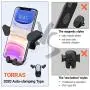 TORRAS Car Phone Holder, [2020 Auto-Clamping] Cell Phone Mount Cradle for Car Air Vent Compatible for iPhone SE/ 11 Pro Max/Xs/XR / 8 Plus, Samsung Galaxy Note 20 S20 S10 S9 & All Smartphones