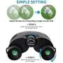 Donzy 10x25 Binoculars for Adults - Folding Compact Waterproof Binoculars for Bird Watching Hunting Traveling Concerts Outdoor Sports, Pocket Size High Powered Binoculars with Weak Light Night Vision Donzy 10x25 Binoculars for Adults - Folding Compact Waterproof Binoculars for Bird Watching Hunting Traveling Concerts Outdoor Sports, Pocket Size High Powered Binoculars with Weak Light Night Vision