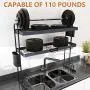 Over Sink Dish Drying Rack, Boosiny 2 Tier Stainless Steel Expandable Kitchen Dish Rack (27.5 - 33.5), Adjustable Large Dish Drainer Shelf with Utensil Holder, Over the Sink Storage Rack Organizer Over Sink Dish Drying Rack, Boosiny 2 Tier Stainless Steel Expandable Kitchen Dish Rack (27.5 - 33.5), Adjustable Large Dish Drainer Shelf with Utensil Holder, Over the Sink Storage Rack Organizer