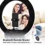 PoplarTrees Ring Light 18’’ with Tripod Stand and Phone Holder, Bluetooth/Remote Control 3200-5500K Dimmable LED Lamps, Makeup Ring Light for YouTube TikTok, Live Stream, Including Carrying Bag