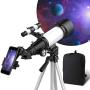 Telescope for Kids Beginners, 70mm Aperture 400mm AZ Mount, Fully Multi-Coated Optics, Telescopes for Adults, Astronomy Refractor Telescope Portable Travel Scope with Tripod, Phone Adapter, Backpack