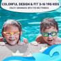 Swim Goggles, 2 Pack Anti-Fog Leak Proof Kids Swimming Goggles for Kid Toddler