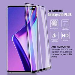 Yersan [2 Pack] Screen Protector for Samsung Galaxy S10 Plus (Ultrasonic Fingerprint Compatible) (3D Full Edge Covered) Anti-Scratch Case Friendly HD Clear Protective Film for Samsung Galaxy S10 Plus