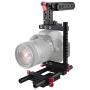 CAMVATE Camera Cage Rig Top Handle Tripod Mount Plate for Canon Nikon Sony Panasonnic(Red)