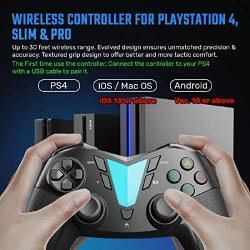 IFYOO PS4 Wireless Controller Compatible Gamepad with Mobile Games MFi Games for iPhone/iPad(iOS 13 or Above), Mac OS, Android(Ver. 10 or Above) Phone/Tablet/TV, for Playstation 4 - Black&Silver