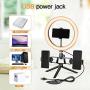 Selfie Ring Light with Tripod Stand & Phone Holder & Remote Control, SIXR 10” LED Circle Lights with Dimmable 3 Lighting Modes & 9 Brightness Levels for YouTube, Live Stream, Makeup, Video, Vlog