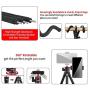 Phone Tripod, COMAN Premium Flexible Tripod, Portable and Adjustable Phone Tripod Stand with Wireless Remote and Hidden Phone Tripod Mount with Cold Shoe, Compatible with iPhone, for Camera GoPro