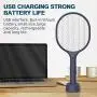 VANELC Bug Zapper, Mosquito Killer, USB Rechargeable Electric Fly Swatter Racket Zap for Home, Outdoor, Pest Insects Control, Safe to Touch with 3-Layer Safety Mesh(1 Pack) VANELC Bug Zapper, Mosquito Killer, USB Rechargeable Electric Fly Swatter Racket Zap for Home, Outdoor, Pest Insects Control, Safe to Touch with 3-Layer Safety Mesh(1 Pack)