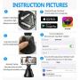 Portable All-in-one Smart Selfie Stick, 360° Rotates Auto Face & Object Tracking Vlog Shooting Smartphone Mount Holder