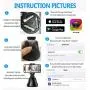 Portable All-in-one Smart Selfie Stick, 360° Rotates Auto Face & Object Tracking Vlog Shooting Smartphone Mount Holder