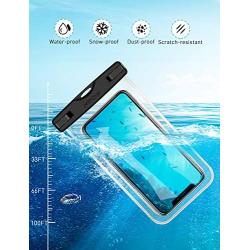 Mpow 097 Universal Waterproof Case, IPX8 Waterproof Phone Pouch Dry Bag Compatible for iPhone 11/11 Pro Max/Xs Max/XR/X/8/8P Galaxy up to 6.8", Phone Pouch for Beach Kayaking Travel or Bath (2 Pack)