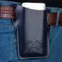 EASYANT PU Leather Cell Phone Holster Universal Case Sheath with Belt Hole Blue EASYANT PU Leather Cell Phone Holster Universal Case Sheath with Belt Hole Blue