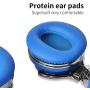 COWIN E7 Active Noise Cancelling Headphones Bluetooth Headphones with Microphone Deep Bass Wireless Headphones Over Ear, Comfortable Protein Earpads, 30 Hours Playtime for Travel/Work, Blue