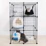 ALLISANDRO Small Pet Playpen, Small Animal Cage for Indoor Outdoor Use, Portable Metal Wire Yard Fence for Small Animal, Puppy, Kitten, Guinea Pigs, Bunny, Turtle, Hamster