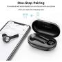Wireless Earbuds, Letsfit Bluetooth 5.0 Headphones TWS Stereo Touch Control Earbuds with Charging Case, IPX5 Waterproof in-Ear Sport Earphones with Mic for Running Gym Workout Black