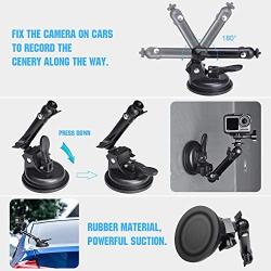 Action Camera Smartphone Suction Cup Race Car Cockpit Mount Motion Camcorder Vehicle Windshied Hood Rooftop Holder for GoPro Sony iPhone Hi-Speed Filming