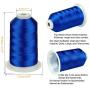 Simthread 42 Options Various Assorted Color Packs of Polyester Embroidery Machine Thread Huge Spool 5000M for All Embroidery Machines (Blue Series)