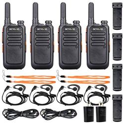 Retevis RT69 Walkie Talkies for Adults Long Range VOX Flashlight Squelch Rechargeable 2-Way Radio with Earpiece Headset (4 Pack)