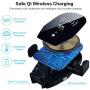 DM Car Phone Mount Air Vent Automatic Clamping Cell Phone Holder for Car Wireless Charger Compatible with iPhone Xs Max/XR/XS/X/8 Plus Samsung Galaxy S9/S8/S7/S6 Edge/Note5 & Other Smartphone