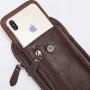 VIIGER Leather Small Crossbody Phone Purse Mens Travel Wallet Bag Mini Shoulder Messenger Smartphone Belt Holster Clip Carrying Case Holder Belt Loop Phone Pouch Compatible for iPhone 11 Pro Max,brown
