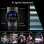 PTsolo Massage Gun Deep Tissue Muscle Massage Gun Handheld Body Percussion Massager 20 Speed Adjustable Electric Massager with 6 Heads for Relieving Muscle Pain Soreness and Stiffness