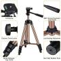 Phone Tripod with Wireless Remote, Eocean 50-inch Universal Tripod for Cellphone, Gopro and Camera with Universal Clip, Compatible with iPhone 11 Max Pro/Galaxy Note 9/S9/Google (Brown)