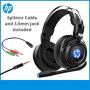 HP Wired Stereo Gaming Headset with mic, for PS4, Xbox One, Nintendo Switch, PC, Mac, Laptop, Over Ear Headphones PS4 Headset Xbox One Headset and LED Light with 3.5mm Jack and Splitter Cable