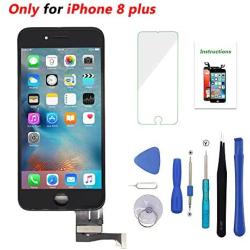 iPhone 8 Plus Screen Replacement Black 3D Touch Screen LCD Digitizer Replacement Frame Display Assembly Set with Repair Tool Kit (iPhone 8 Plus Screen, Black)