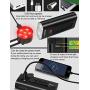 LIYOTD USB Rechargeable Bike Light Set Front and Back,6400 mAh Super Bright 1200 Lumen Bicycle Light,Easy to Mount Bike Headlight and Tail Light Road and MTB LED Cycling Accessories for Men and Women