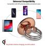 IVSO Finger Ring Stand, Cell Phone Ring Holder 360 Rotation Ring Car Mount for All Smartphone,Finger Grip Rings (Black and Rosegold)