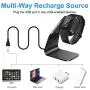 CAVN Charger Dock Compatible with Fitbit Charge 4 / Charge 4 SE, Aluminum Charger Dock Replacement Charging Stand Station Cradle Base with USB Cable for Charge 4 Smart Watch (Black)