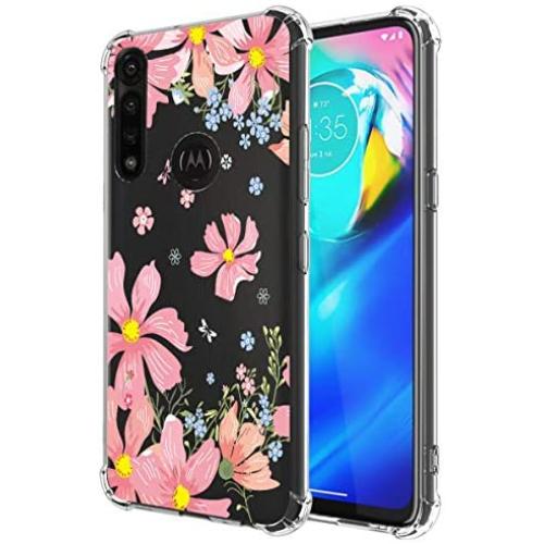 Bereajoy Moto G Power Case，Ultra-Thin TPU Soft Plastic Anti-Fall Mobile Phone Protection Case Cover for Motorola Moto G Power (Flower)