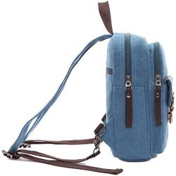 Arbag Small Cute Backpack Vintage Casual Canvas Shoulder Bag Daypack 8528bag,Skyblue