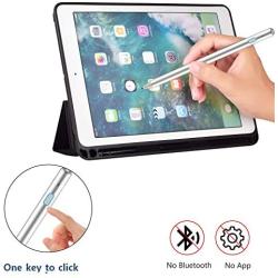 Stylus Pen Digital Pencil Fine Point Active Pen for Touch Screens, Compatible with iPhone iPad and Other Tablets (Silver)