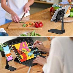 MARRRCH Adjustable Cell Phone Stand, Foldable Phone Stand for Desk,Phone Holder Compatible with All iPhone,Samsung Galaxy and All Other Smartphones. (Black)