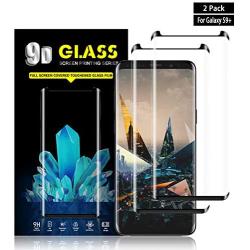 Galaxy S9 Plus Screen Protector By YEYEBF, [2 Pack] Full Coverage Tempered Glass Screen Protector [9H Hardness] [3D Touch] [Bubble-Free] Screen Protector Glass For Samsung Galaxy S9 Plus