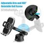 Phone Holder for Car, WixGear Universal Dashboard Windshield Phone Car Suction Cup Mount Holder for Cell Phone 360 Degree Rotation Compatible with iPhone Xs/XS Max / 8/7 / 6, Galaxy S and More