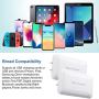 USB Wall Charger, Foldable Charger Adapter, Pofesun 2-Pack Dual Port Foldable Fast Charger Block Power Adapter Compatible for iPhone 11/ Pro/MAX/X/XS/XR/XS Max/8/7/6/Plus,iPad,Samsung Galaxy-White