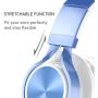 AILIHEN MS300 Wired Headphones, Stereo Foldable Headset for iOS Android Smartphone Laptop Tablet PC Computer (Blue)