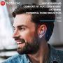 MOTOROLA VerveBuds 100 True Wireless Earbuds | Comfortable Bluetooth Earbuds With Passive Noise Cancella |One Touch Control Bluetooth 5.0 Earphones |Multi-Size Super Lightweight Wireless Earbuds|White