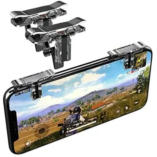 Mobile Game Controller, Norhu Phone Game Triggers - Sensitive Shoot and Aim Buttons Shooter Handgrip- 1Pair(L1R1) (Silver) Mobile Game Controller, Norhu Phone Game Triggers - Sensitive Shoot and Aim Buttons Shooter Handgrip- 1Pair(L1R1) (Silver)