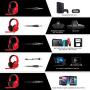 SADES Stereo Gaming Headset -Spirits- Headphones with Noise-Reduction Microphone & Control-Remote for PC Computers Laptop PS4 New Xbox One Cellphones Tablets (Red)