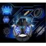 KOTION Each G9000 3.5mm Game Gaming Headphone Headset Earphone Headband with Microphone LED Light for Laptop Tablet Mobile Phones (Blue)