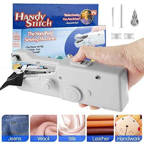 Lansen Portable Sewing Machine, Mini Sewing Professional Cordless Sewing Handheld Electric Household Tool - Quick Stitch Tool for Fabric, Clothing, or Kids Cloth Home Travel Use718