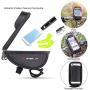 Yuehuam Bike Phone Front Frame Bag -Waterproof Touch Screen Bicycle Front Handlebar Bag, Top Tube Cycling Phone Mount Pack Case Pouch Accessories Compatible with 6.0 Mobile Phoneï¼ˆBlack Redï¼‰