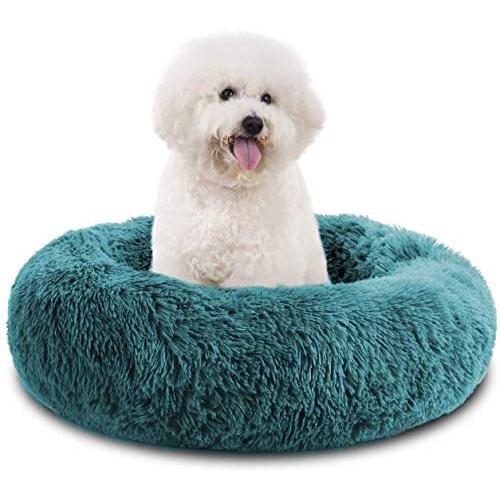 Coolder Soft Plush Round Pet Bed Winter Warm Sleeping Round Fluffy Pet Sofa Comfy Indoor Donut Pet Mat for Dogs Cats