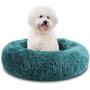 Coolder Soft Plush Round Pet Bed Winter Warm Sleeping Round Fluffy Pet Sofa Comfy Indoor Donut Pet Mat for Dogs Cats